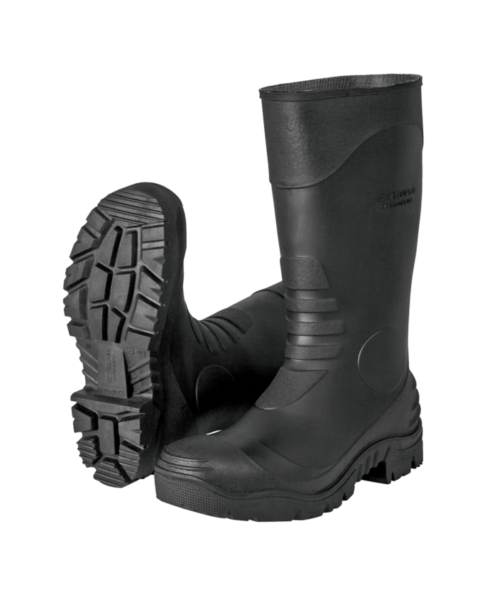 Bota para jardinear con interior de algodón color negro